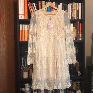 Boho Vintage-inspired lace dress.